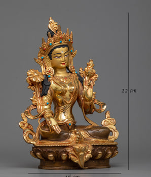 buddhist-green-tara-sculpture-shrine