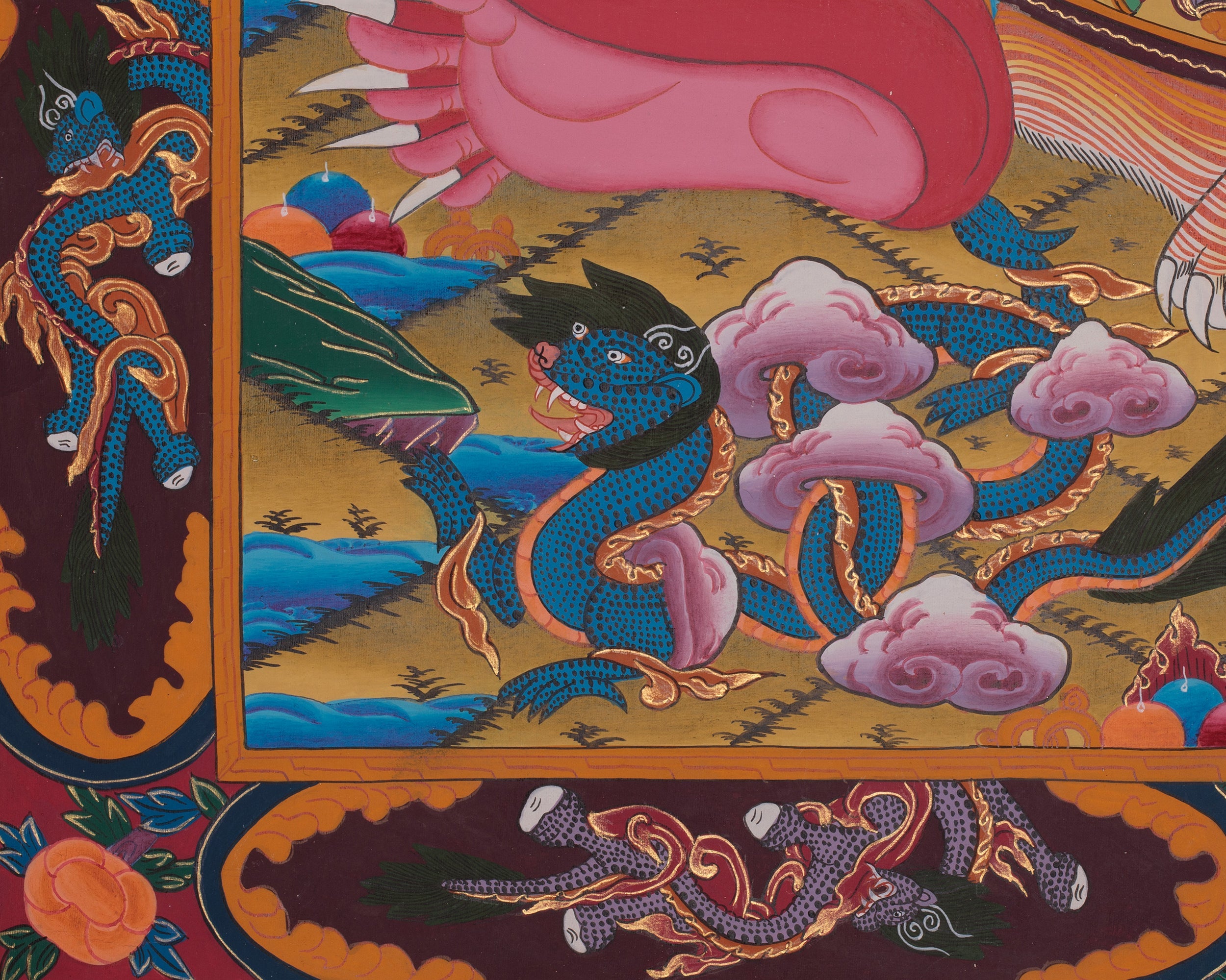 Divine Bhavachakra Thangka | Wheel of Life Artwork of Karma and Rebirth