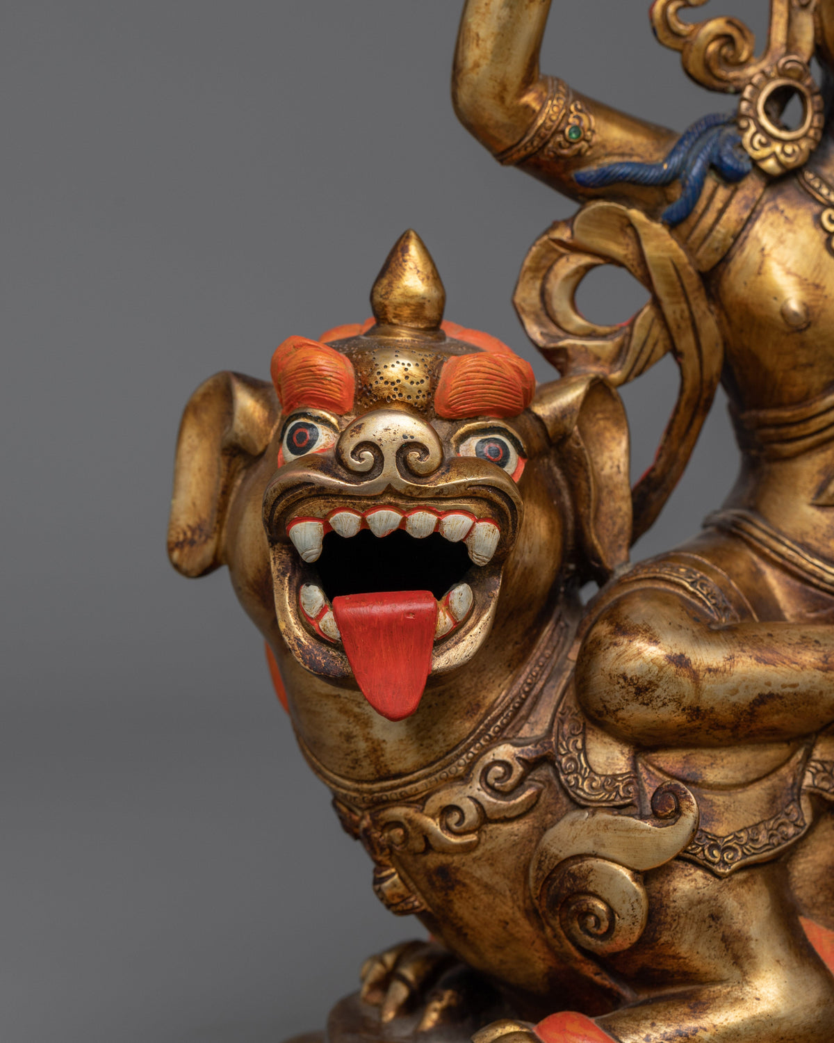 Simhanada Manjushri Antique Statue | A Roar of Wisdom and Power