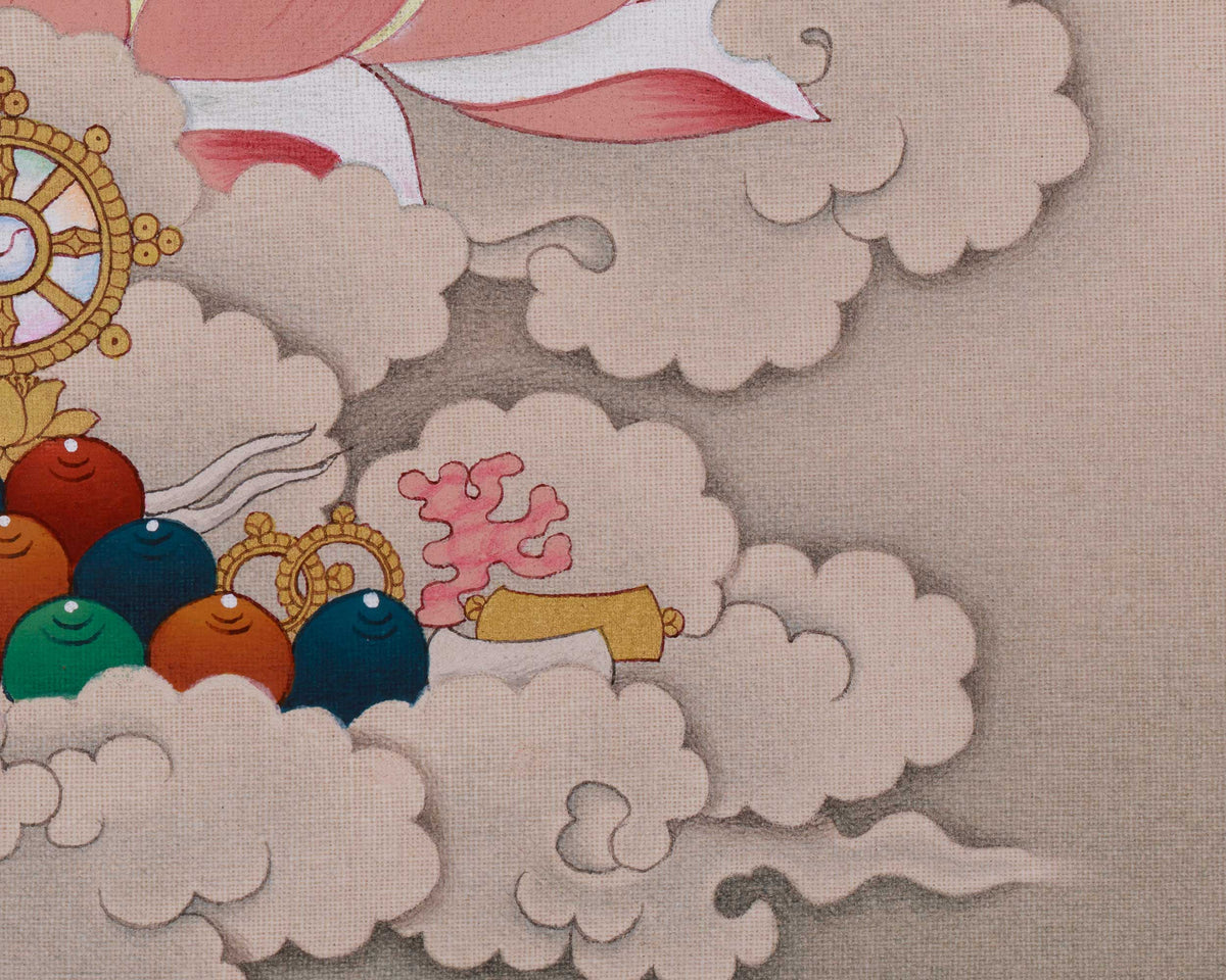 Manjushri Bodhisattva of Wisdom Deity Thangka | God of Swords