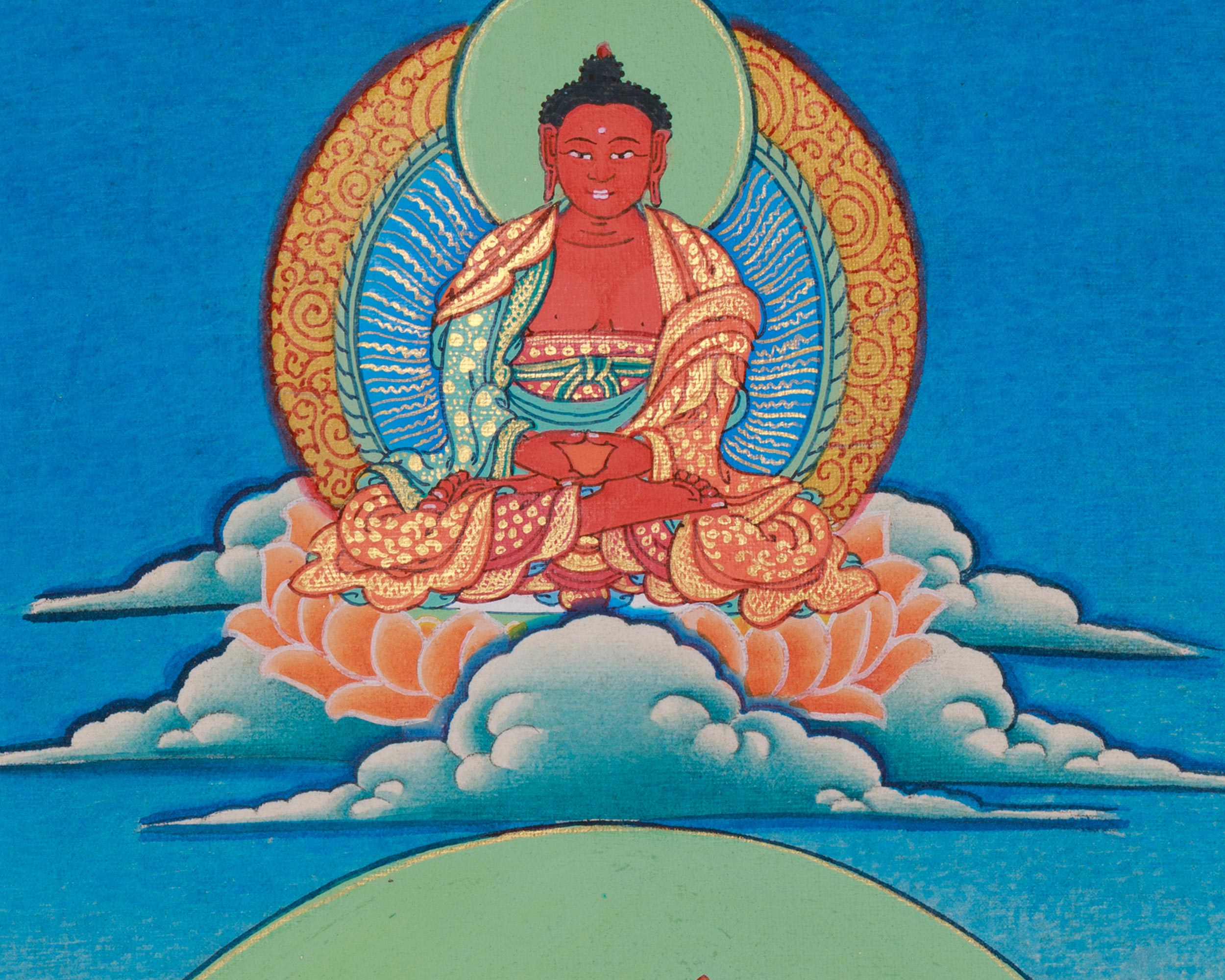 Manjushri Artwork | Sacred Hand-Painted Himalayan Wisdom Thangka
