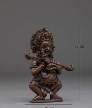 Wrathful Sakya Mahakala Statue | Oxidized Copper Spiritual Artwork