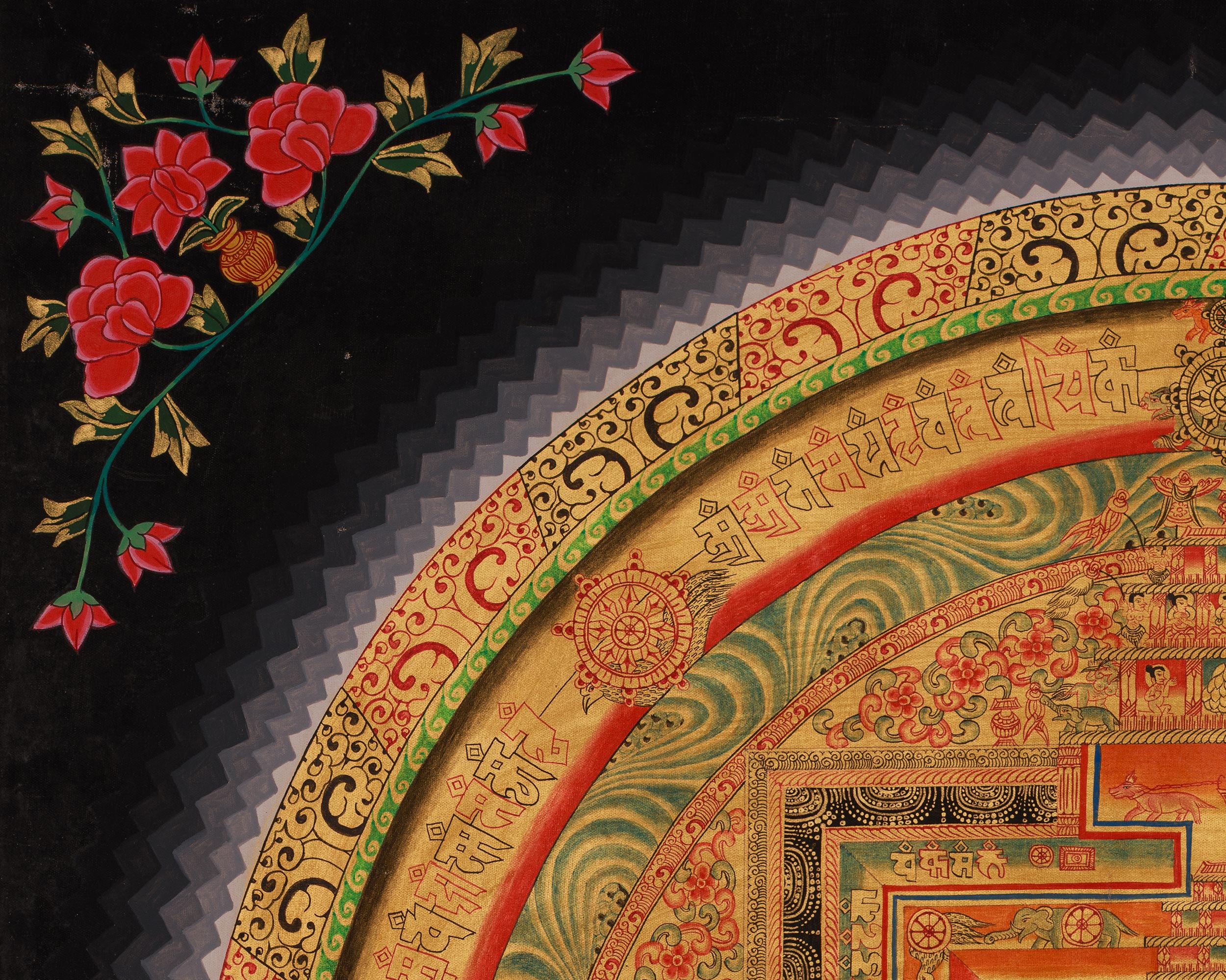 Buddhist Kalachakra Mandala Artwork | The Wheel of Time