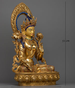 Tibetan White Tara Sculpture | Embrace Divine Feminine Energy