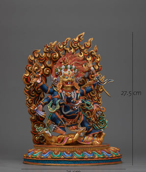 Six-Arms Mahakala Handcrafted Statue | A Beacon of Sacred Power