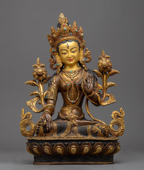 beautiful-sculpture of white-tara