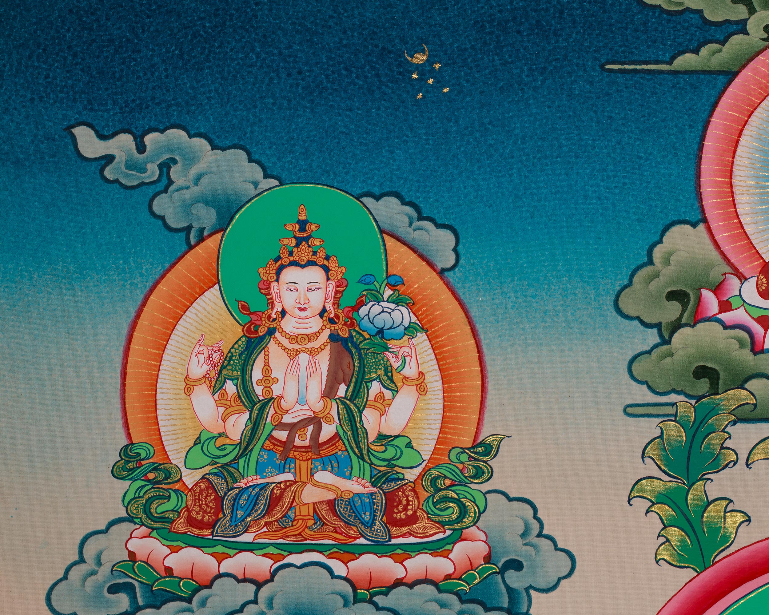 Tibetan Thangka of White Tara | Healing Deity | Sita Tara