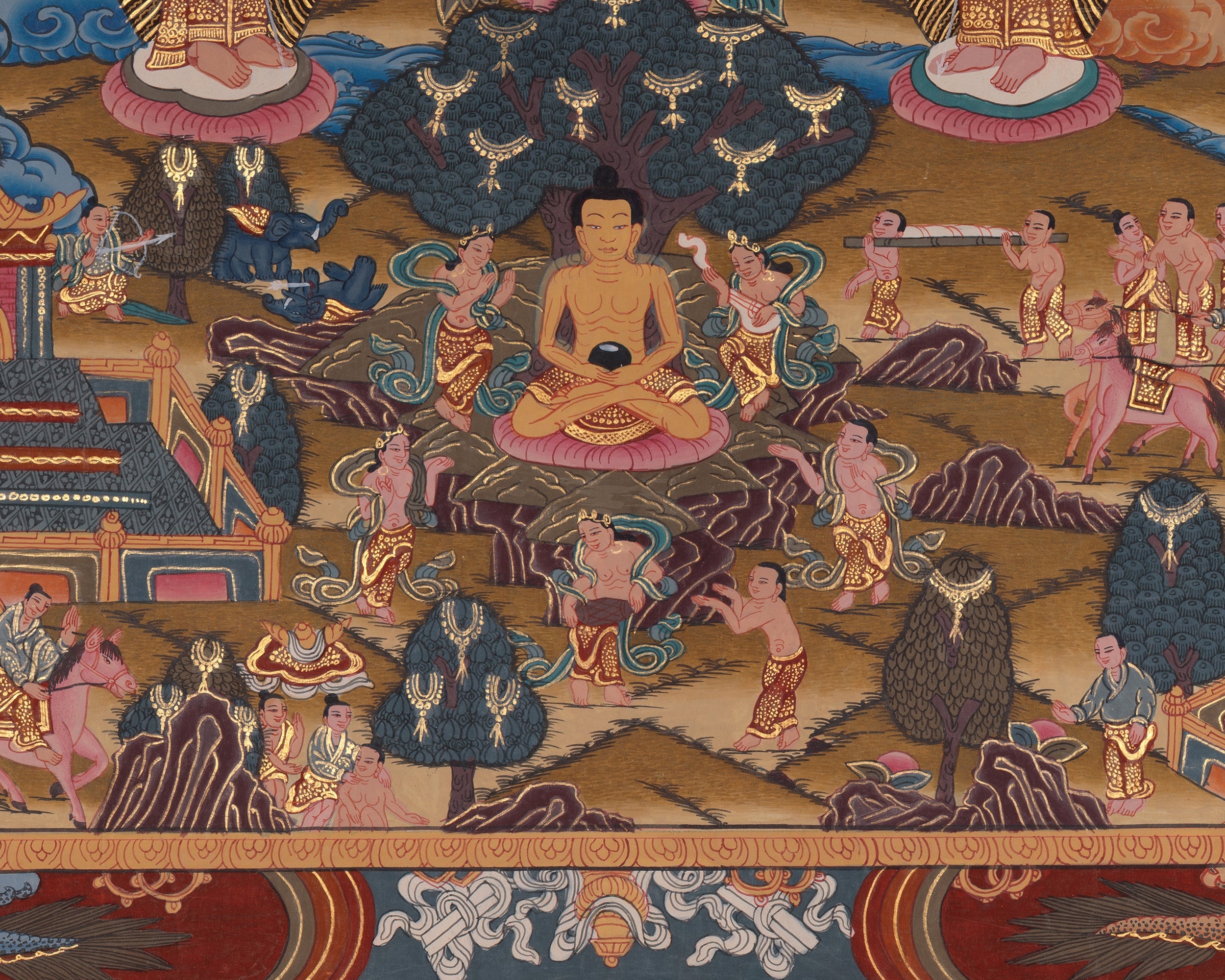 Buddha Life Story Himalayan Artwork | Buddha’s Path from Birth to Enlightenment