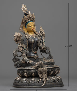 Green Tara Oxidized Figurine | Embrace the Divine Feminine Energy
