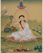 Tibetan Siddha Milarepa Thangka
