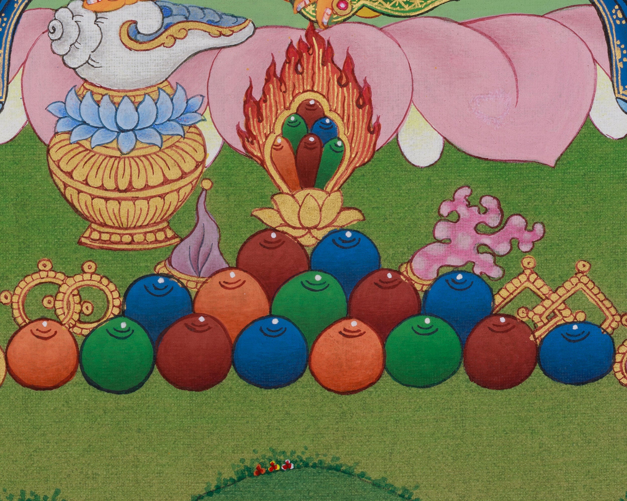 Himalayan Thangka of Dzambhala | A Divine Symbol of Wealth