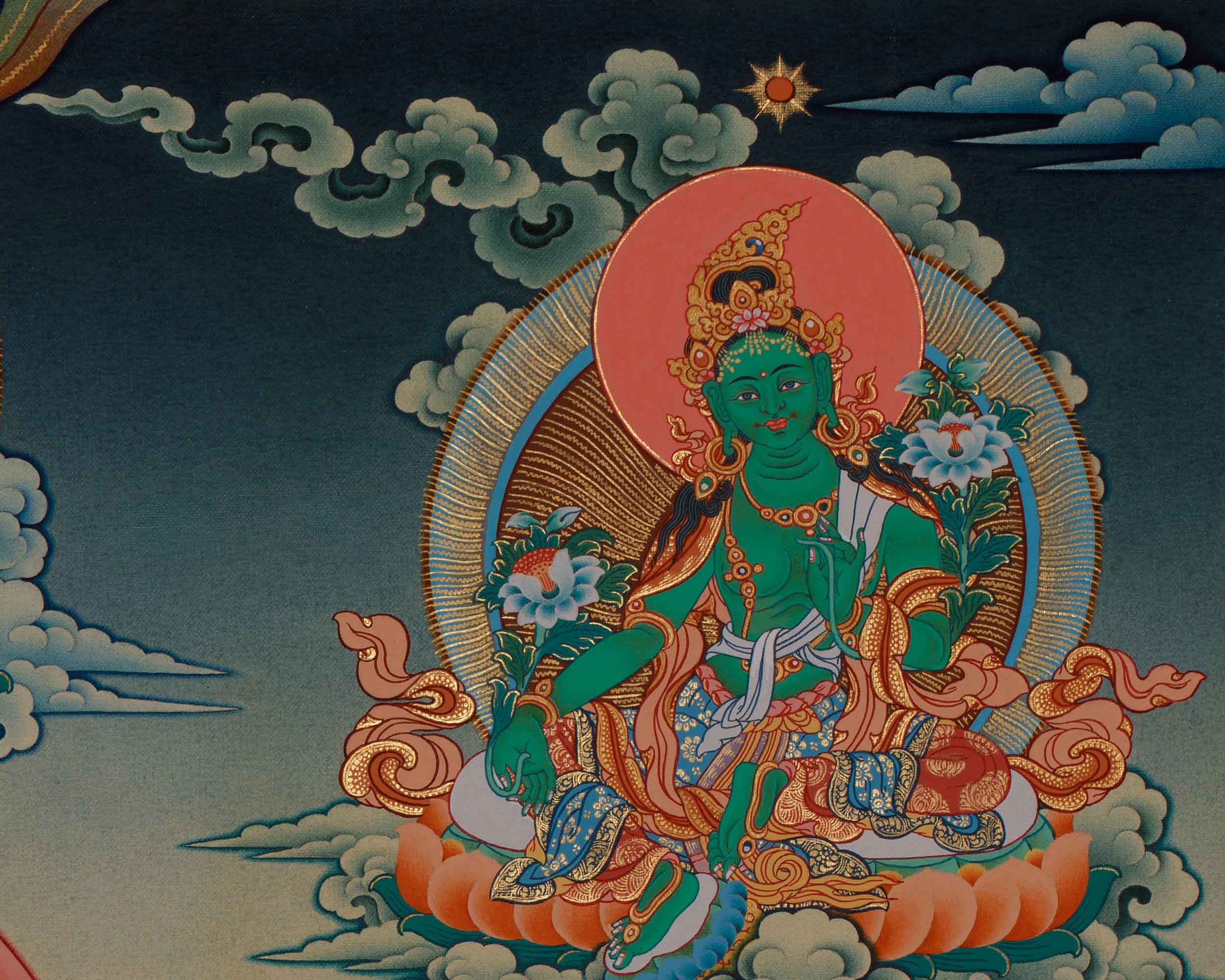 Universal Thangka Of Chenrezig | Avalokiteshvara Art | Spiritual Thangka