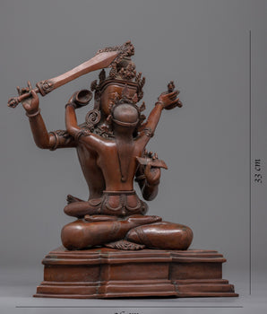 Manjushri Consort Oxidized Statue | Original Himalayan Artwork
