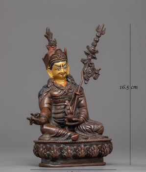Guru Rinpoche Small Oxidized Statue | Beacon of Vajrayana Enlightenment