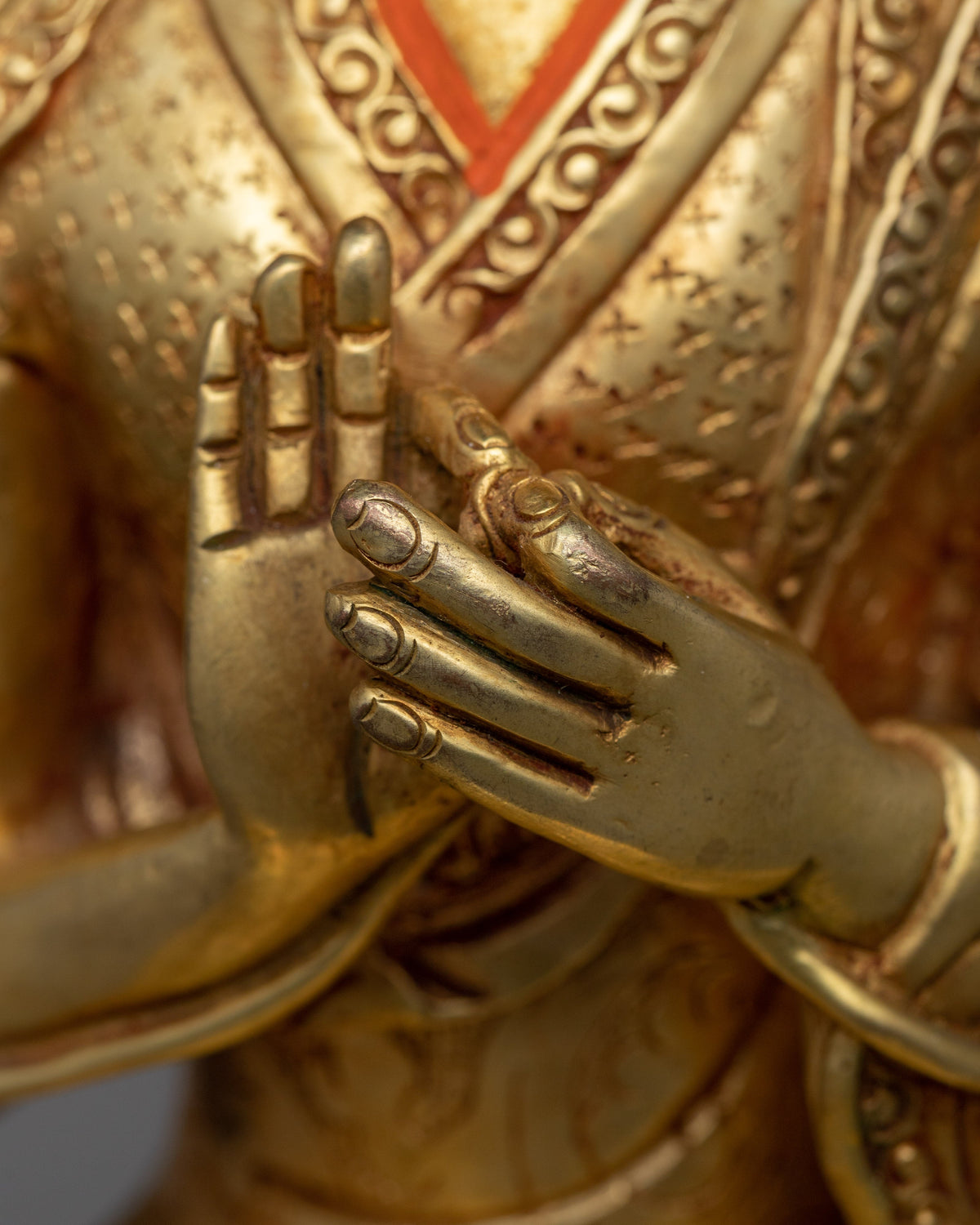 Lama Tsongkhapa Disciple on The Right side and Left Side | Tsongkhapa Statue Set