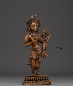 Oxidized Copper Padmapani Statue