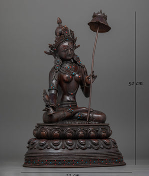 Dukar Beautiful Darken Oxidized Statue | A Symbol of Protection and Serenity