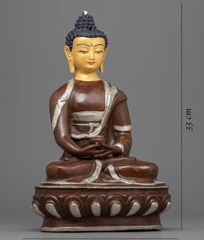 Amitabha Buddha Statue for Meditation | Gold-Plated Himalayan Art