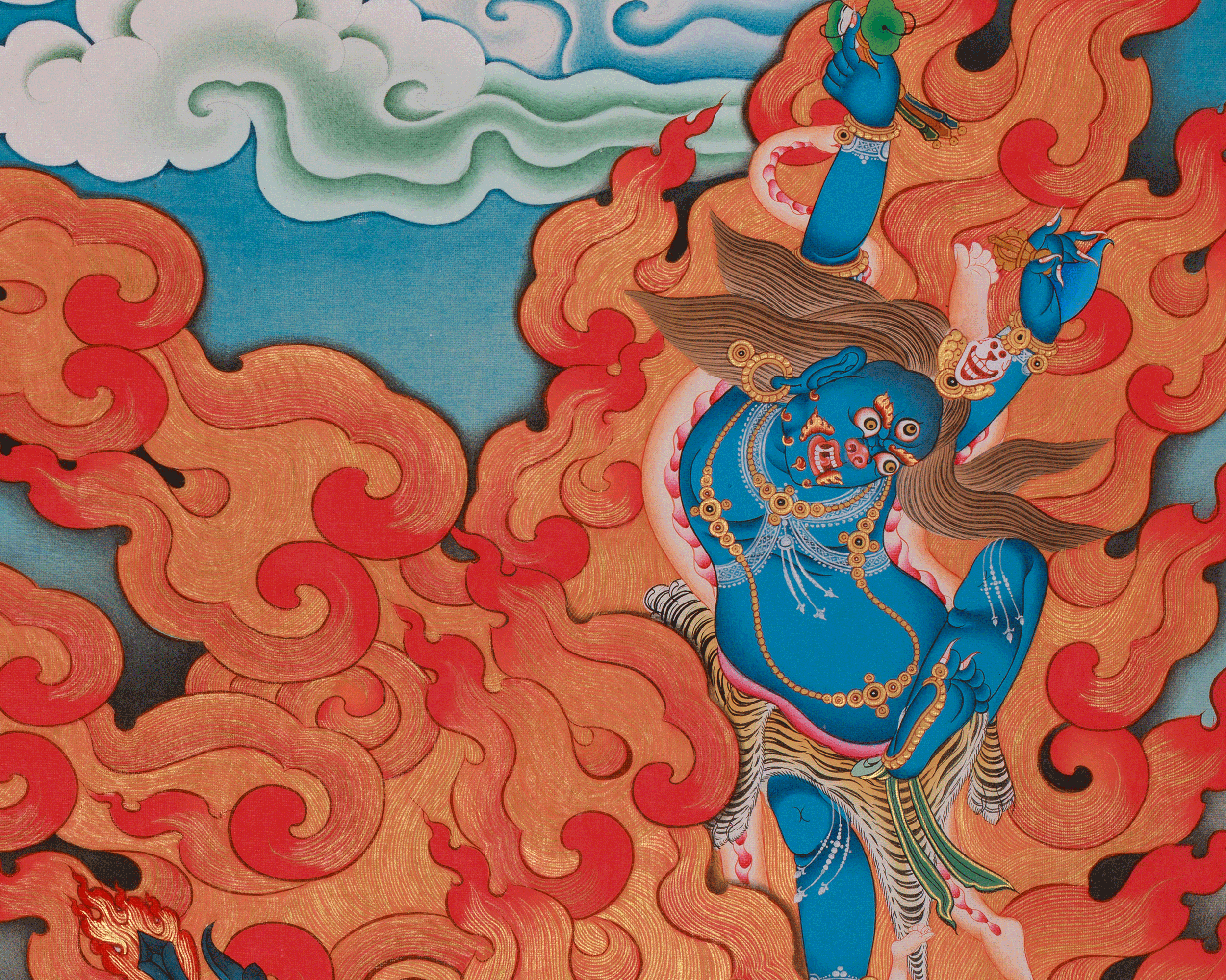 Six-Armed Mahakala Art | Wrathful Manifestation of Avalokiteshvara | Wrathful Deity