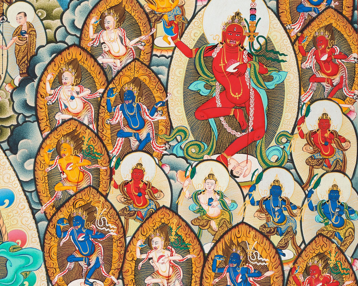 Machig Labdron Lineage Tree Print | Tibetan Traditional Artwork