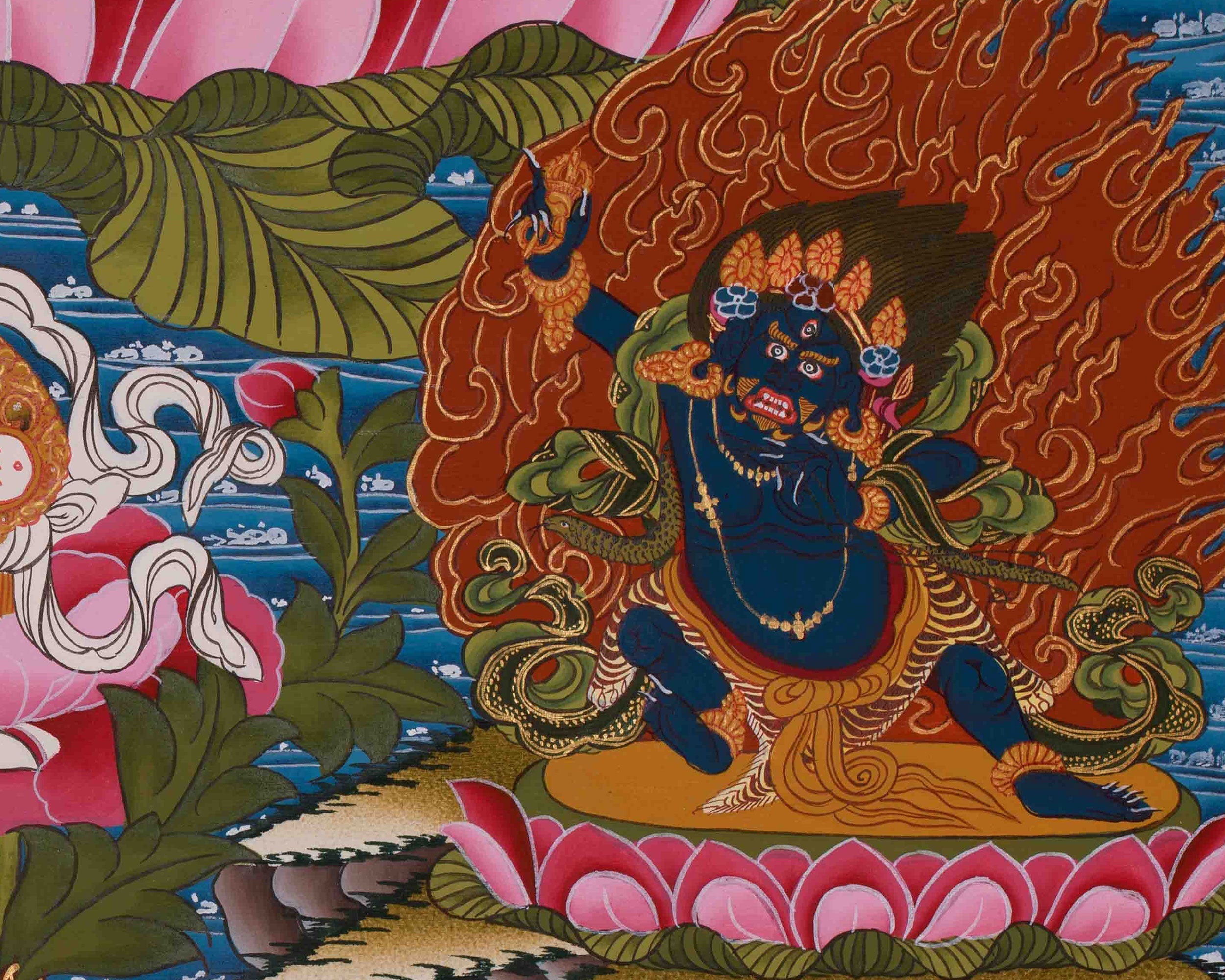 Divine Art Of White Tara With Manjushri And Vajrapani | Meditation & Spiritual Altar