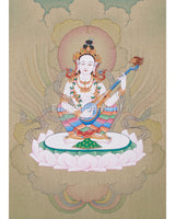 mini-saraswati-thangka-wisdom-goddess-wall-hanging