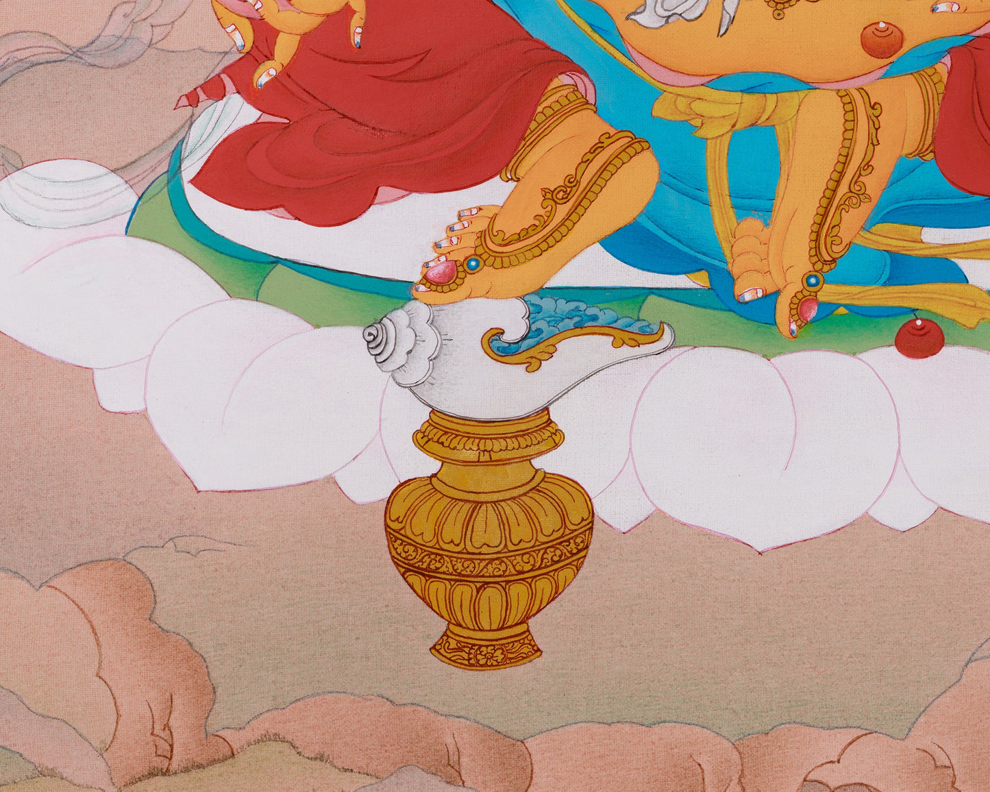 Dzambhala, God of Wealth Thangka | Tibetan Art for Financial Blessings and Spiritual Growth