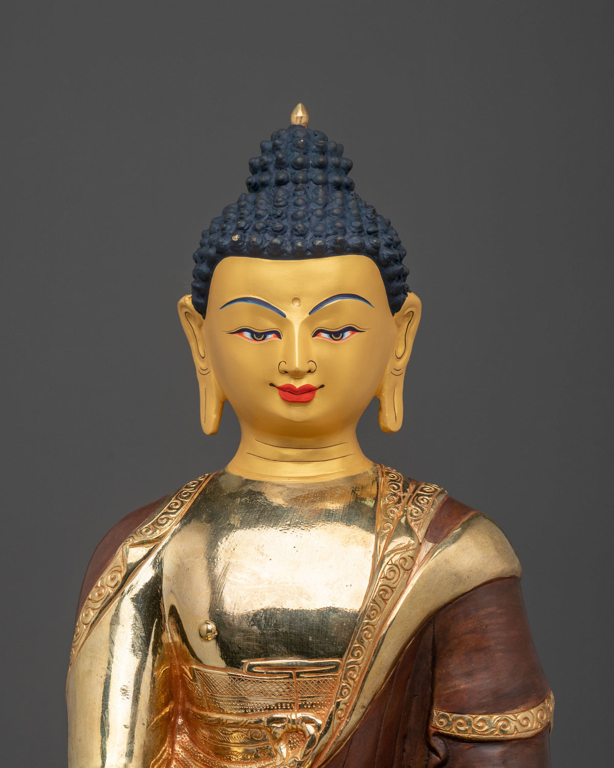 Shakyamuni Enlightened Sage Statue | 24K Gold Gilded Buddha Sculpture
