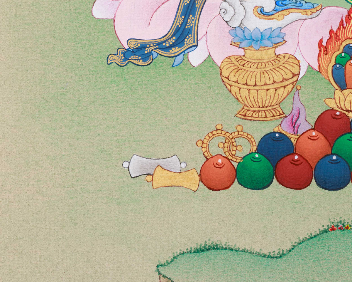 Sacred Yellow Jambhala Artwork | Guardian of Wealth and Fortune