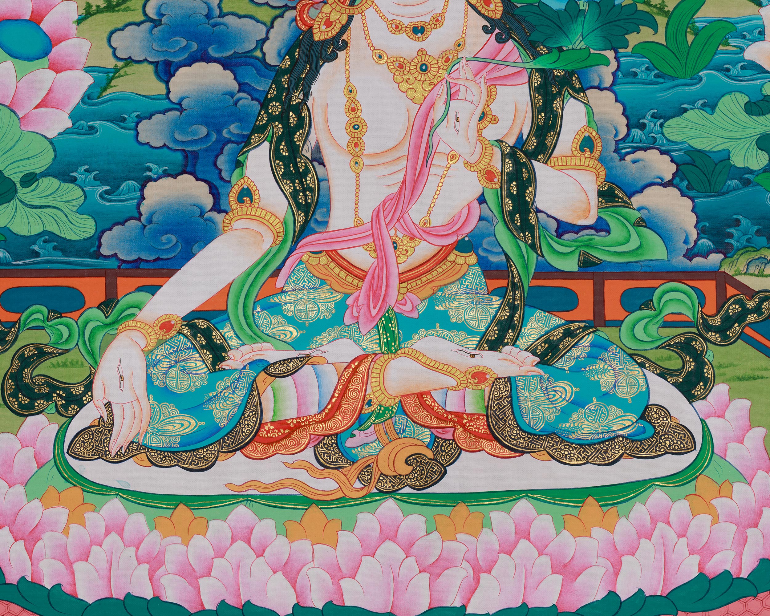 Spiritual Art of White Tara | Healing, Longevity, and Compassion Deity