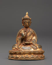 Gold Plated Karmapa Statue