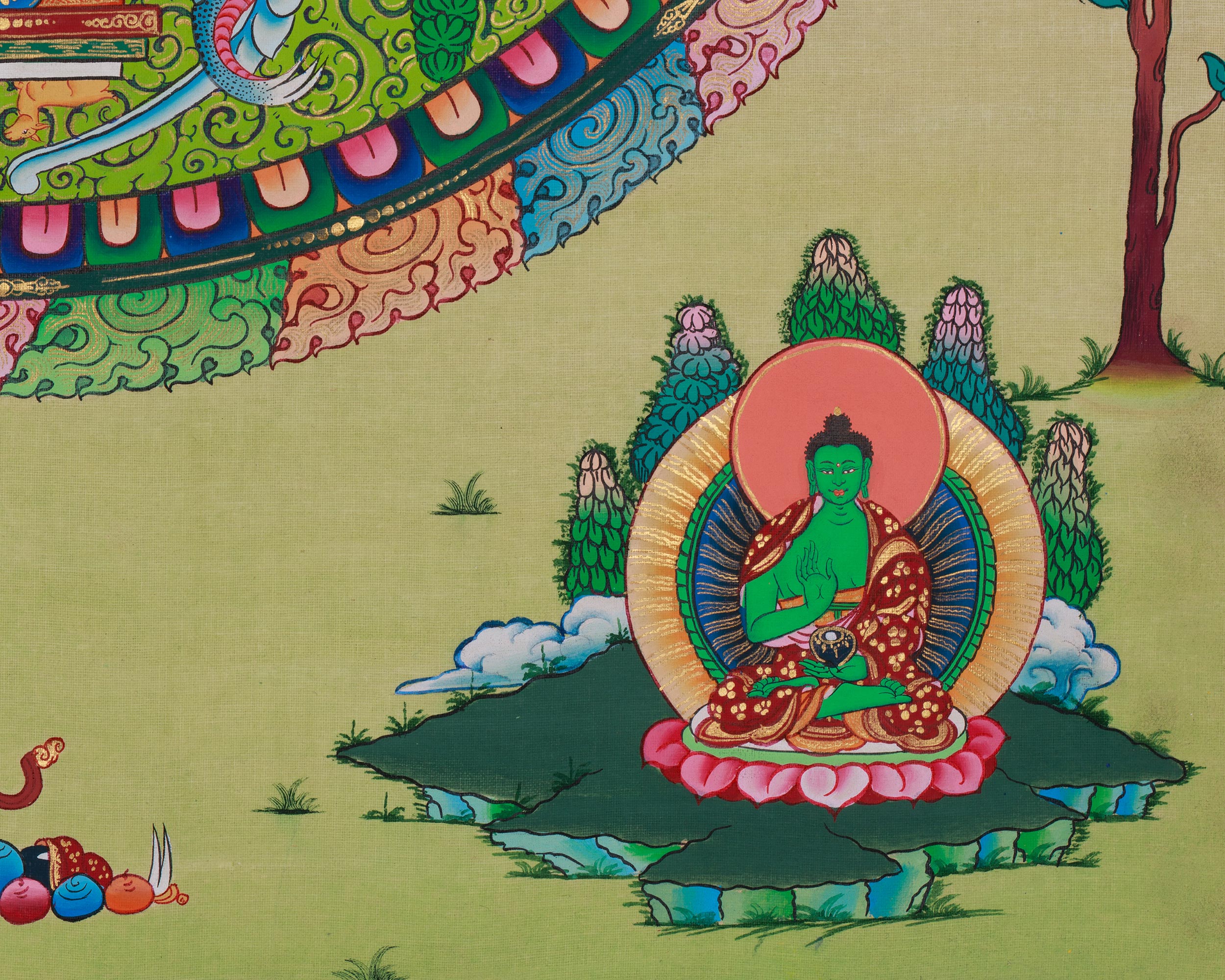 Himalayan Chenrezig Mandala Art | Infinite Compassion and Enlightened Wisdom