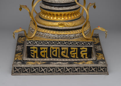 Decorative Buddhist Stupa Sculpture | Symbol of Peace and Enlightenment, for Home Decor