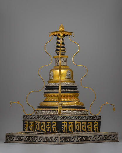 Decorative Buddhist Stupa Sculpture | Symbol of Peace and Enlightenment, for Home Decor