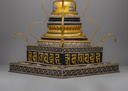 Decorative Buddhist Stupa Sculpture | Symbol of Peace and Enlightenment, for Home Decor