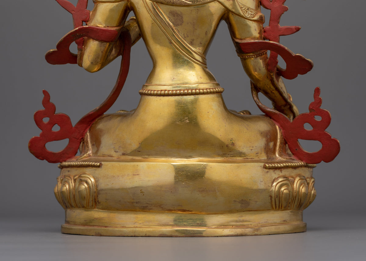 The Buddhist Feminine Deity White Tara Figurine | Tibetan Healing and Compassionate Deity