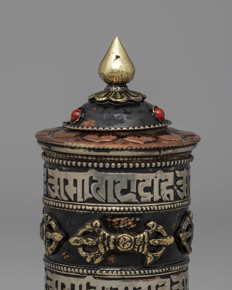 Sacred Tibetan Home Decor Om Mani Padme Hum Prayer Wheel | Spiritual Practice Essentials