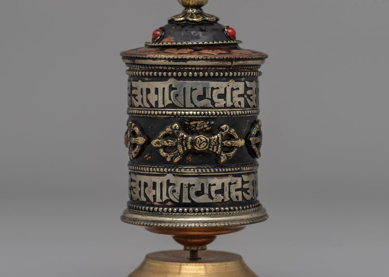 Sacred Tibetan Home Decor Om Mani Padme Hum Prayer Wheel | Spiritual Practice Essentials