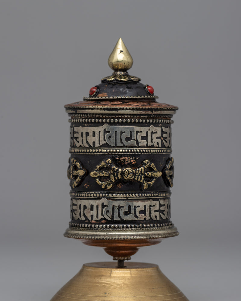 Sacred Tibetan Home Decor Om Mani Padme Hum Prayer Wheel | Spiritual Practice Essentials