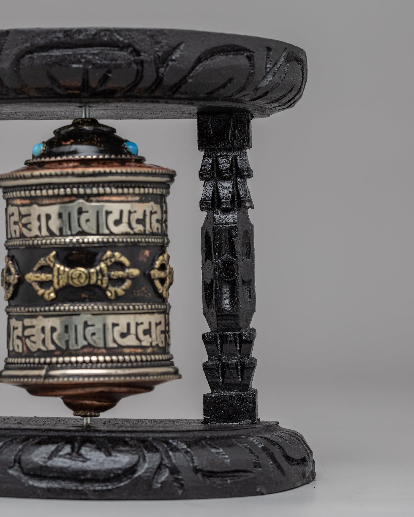 Handmade Spinning Prayer Wheel | Spiritual Tool for Protection, Healing, and Meditation