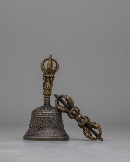 Bronze Vajra and Bell for Buddhist Practice | Ritual Tools of Tibetan Buddhism