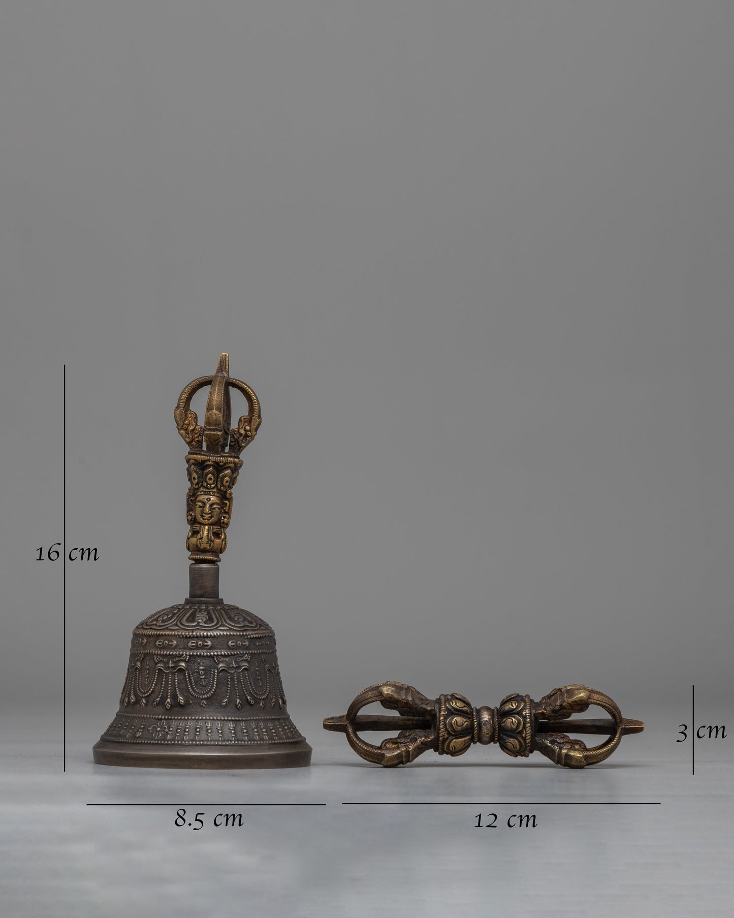 Bronze Vajra and Bell for Buddhist Practice | Ritual Tools of Tibetan Buddhism