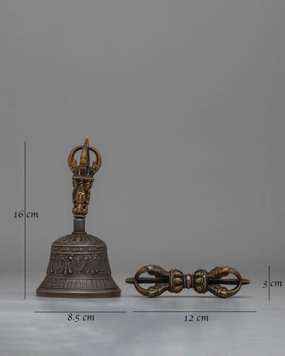 Bronze Vajra and Bell for Buddhist Practice | Ritual Tools of Tibetan Buddhism