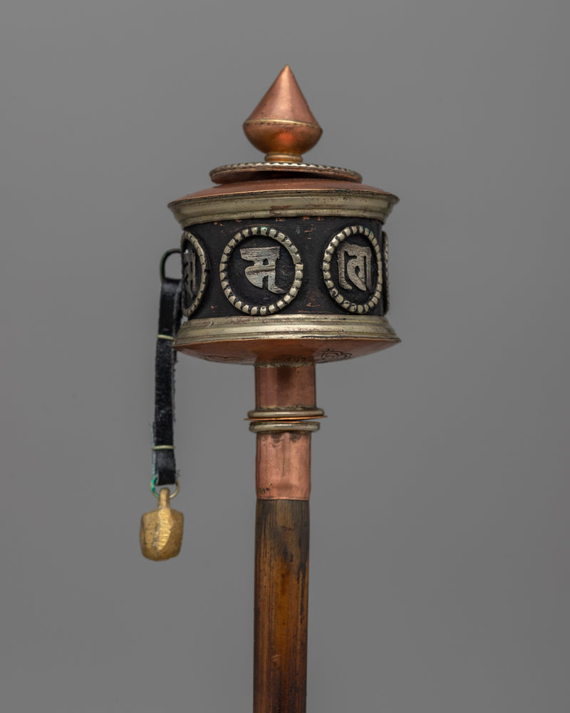 Traditional Tibetan Prayer Wheel | Sacred Tool for Mindfulness and Prayers