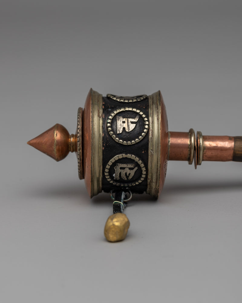 Traditional Tibetan Prayer Wheel | Sacred Tool for Mindfulness and Prayers