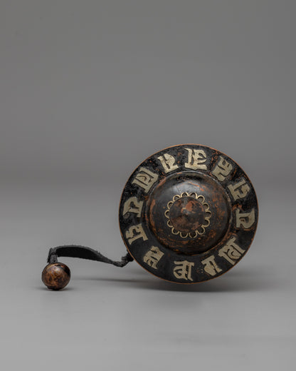 Buddhist Ritual Spinning Prayer Wheel | Traditional Tibetan Design for Peace and Healing