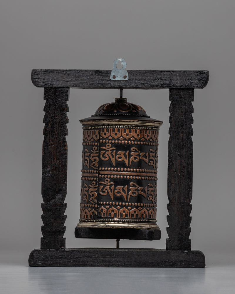 Elegant Traditional Buddhist Prayer Wheel | Sacred Tool for Meditation and Daily Prayers