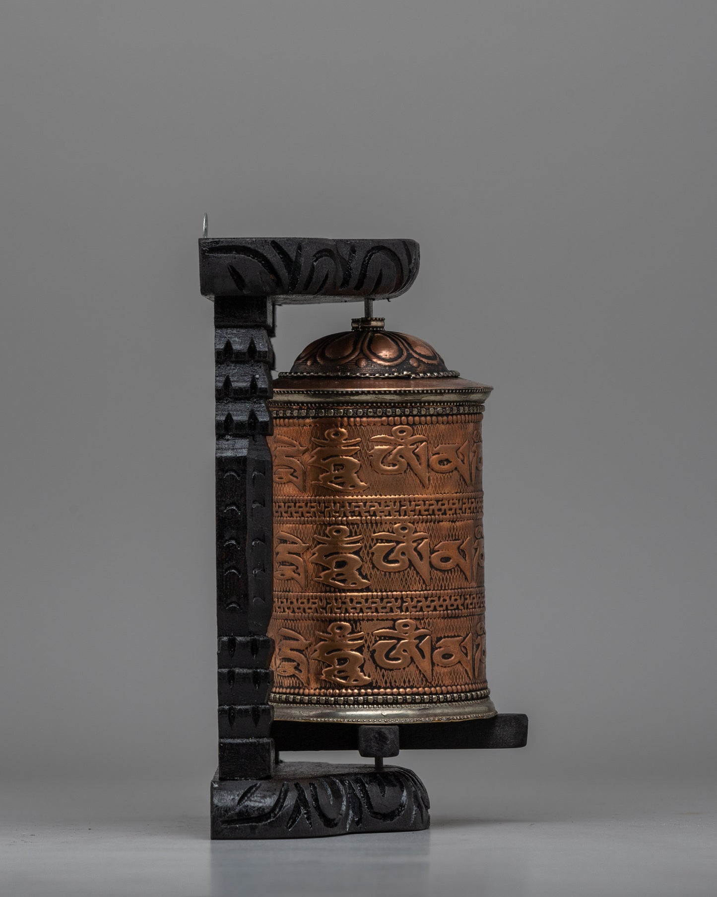 Wooden Frame Buddhist Prayer Wheel |  Ideal for Spiritual Growth and Blessings