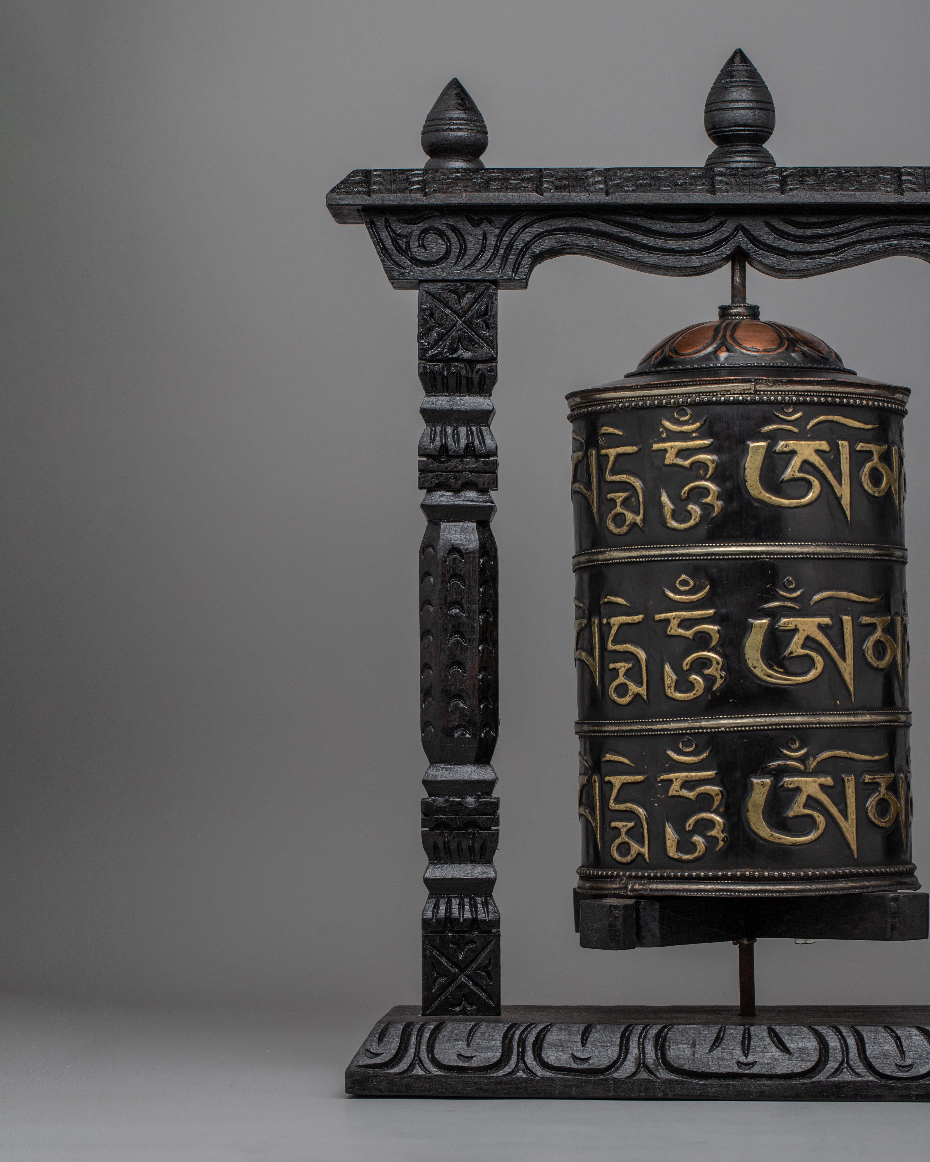 Handcrafted Buddhist Prayer Wheel | Traditional Spiritual Tool for Meditation and Rituals
