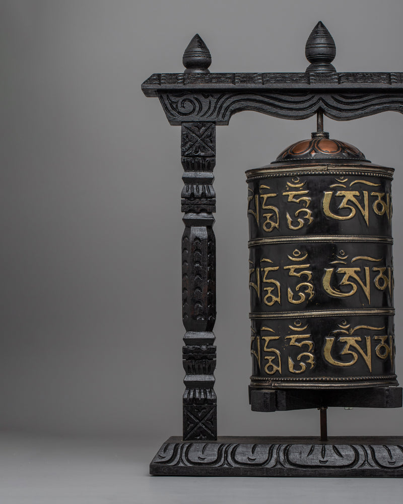 Handcrafted Buddhist Prayer Wheel | Traditional Spiritual Tool for Meditation and Rituals